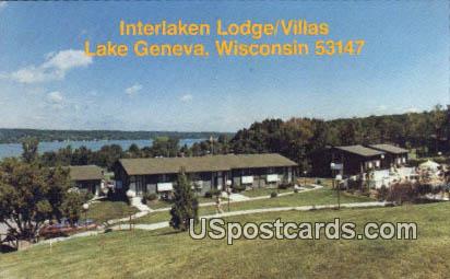 Interlaken Lodge Villas - Lake Geneva, Wisconsin WI Postcard