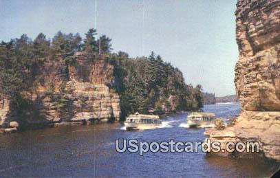 Jaws of the Dells - Upper Dells of the Wisconsin River Postcards, Wisconsin WI Postcard