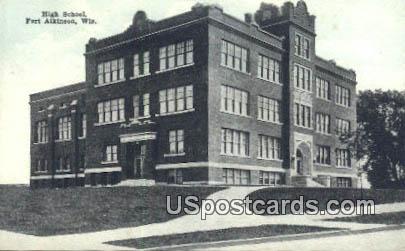 High School - Fort Atkinson, Wisconsin WI Postcard