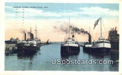 Harbor Scene - Sheboygan, Wisconsin WI Postcard