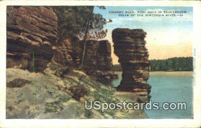 Chimney Rock - Dells Of The Wisconsin River Postcards, Wisconsin WI Postcard