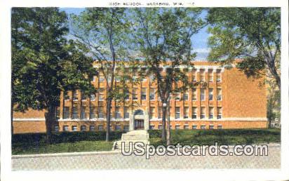 High School - Baraboo, Wisconsin WI Postcard