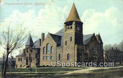 Congregational Church - Appleton, Wisconsin WI Postcard