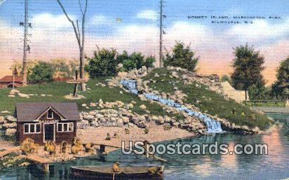 Monkey Island - MIlwaukee, Wisconsin WI Postcard