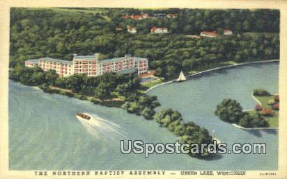Northern Baptist Assembly - Green Lake, Wisconsin WI Postcard
