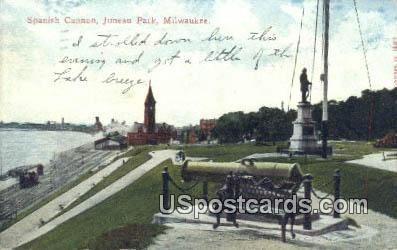 Spanish Cannon, Juneau Park - MIlwaukee, Wisconsin WI Postcard