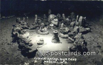 Crystal Spring, Eagle Cave - Muscoda, Wisconsin WI Postcard