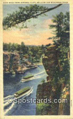 High Rock, Romance Cliff - Wisconsin River Postcards, Wisconsin WI Postcard