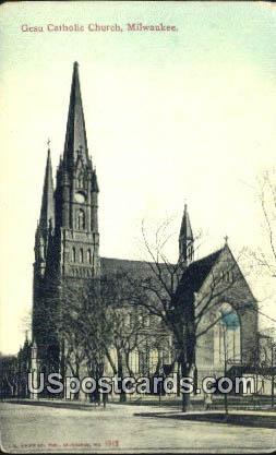 Gesu Catholic Church - MIlwaukee, Wisconsin WI Postcard