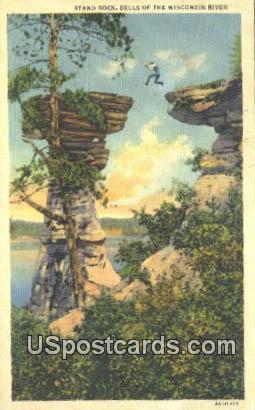 Stand Rock - Dells Of The Wisconsin River Postcards, Wisconsin WI Postcard