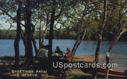Lake Geneva, WI Postcard      ;      Lake Geneva, Wisconsin