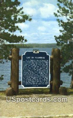 Historical Marker - Lac Du Flambeau, Wisconsin WI Postcard