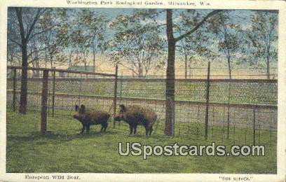 Washington Park Zoological Garden - MIlwaukee, Wisconsin WI Postcard