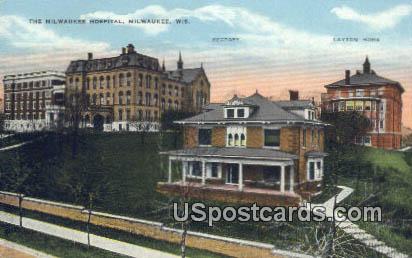 Milwaukee Hospital - Wisconsin WI Postcard