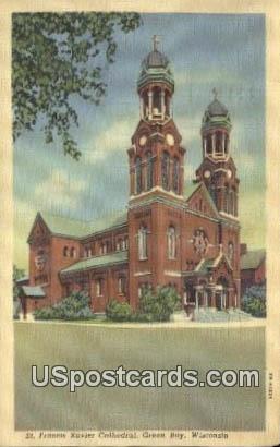 St Francis Xavier Cathedral - Green Bay, Wisconsin WI Postcard