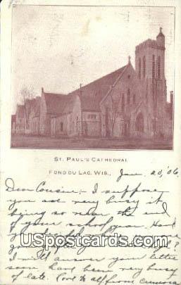 St Paul's Cathedral - Fond du Lac, Wisconsin WI Postcard