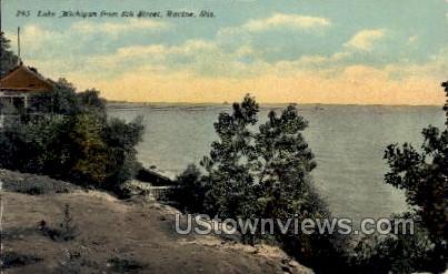 Lake Michigan - Racine, Wisconsin WI Postcard