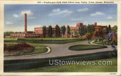 Washington Park High School - Racine, Wisconsin WI Postcard