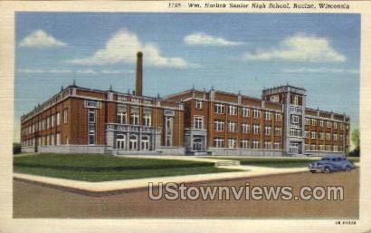 Horlick Senior High School - Racine, Wisconsin WI Postcard