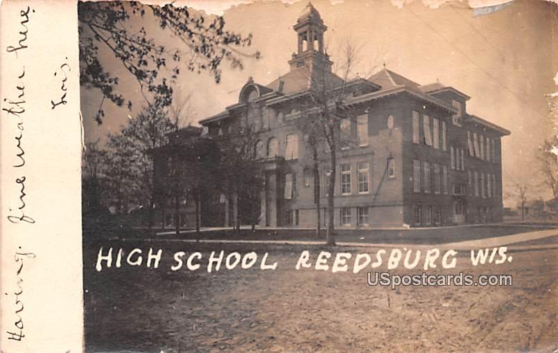 High School - Reedsburg, Wisconsin WI Postcard