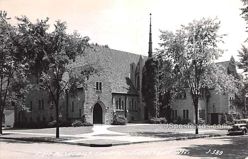 First Methodist Church - Sheboygan, Wisconsin WI Postcard