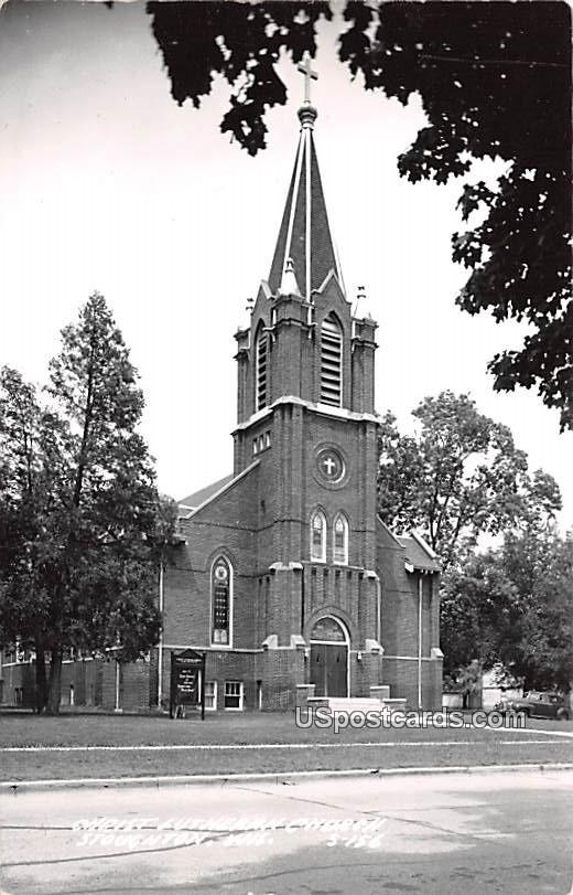 Christ Lutheran Church - Stoughton, Wisconsin WI Postcard