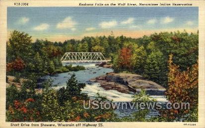 Keshena Falls - Shawano, Wisconsin WI Postcard