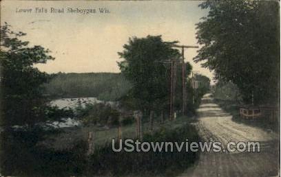 Lower Falls Road - Sheboygan, Wisconsin WI Postcard