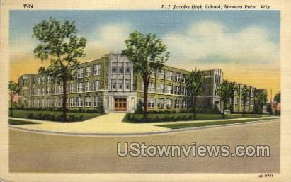 Jacobs High School - Stevens Point, Wisconsin WI Postcard