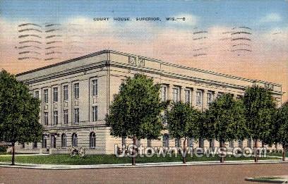 Court House  - Superior, Wisconsin WI Postcard