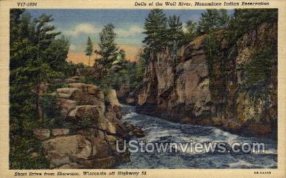 Dells Of The Wolf River - Shawano, Wisconsin WI Postcard