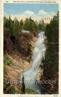 Manitou Falls  - Superior, Wisconsin WI Postcard