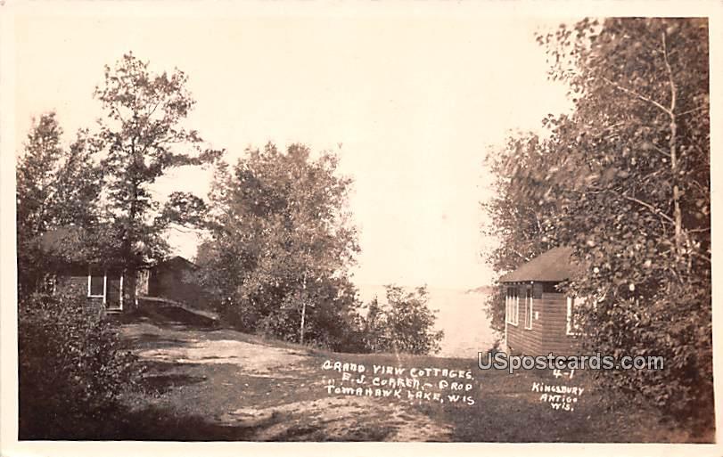 Grand View Cottages - Tomahawk Lake, Wisconsin WI Postcard
