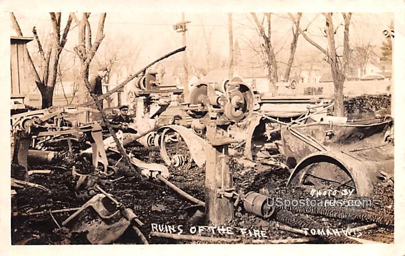 Ruins of the Fire - Tomah, Wisconsin WI Postcard