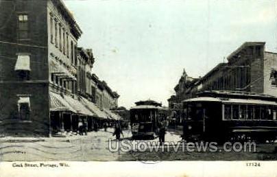 Cook St. - Portage, Wisconsin WI Postcard