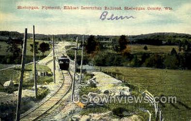 Elkhart Interurban Railroad - Sheboygan, Wisconsin WI Postcard