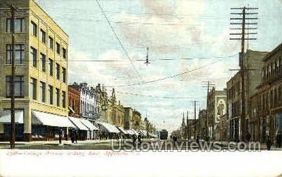 College Ave. - Appleton, Wisconsin WI Postcard