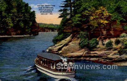 The Narrows - Wisconsin Dells Postcards, Wisconsin WI Postcard