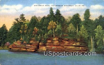 Steamboat Rock - Wisconsin Dells Postcards, Wisconsin WI Postcard