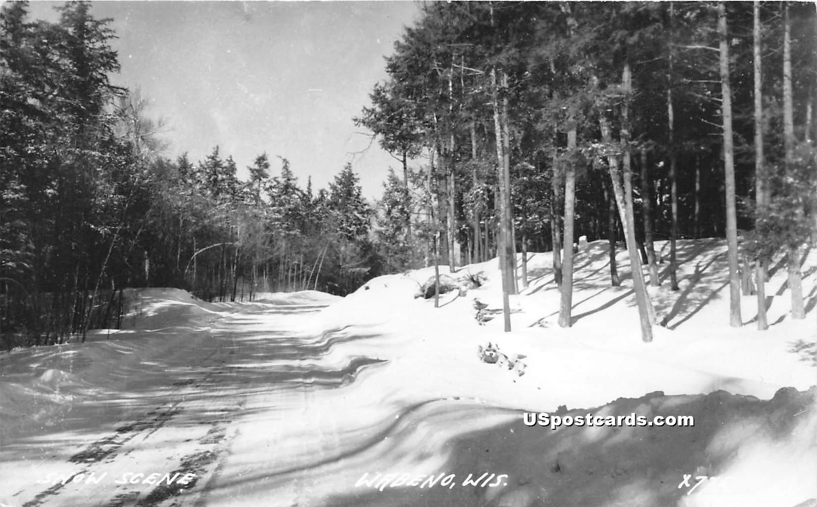 Snow Scene - Wabeno, Wisconsin WI Postcard