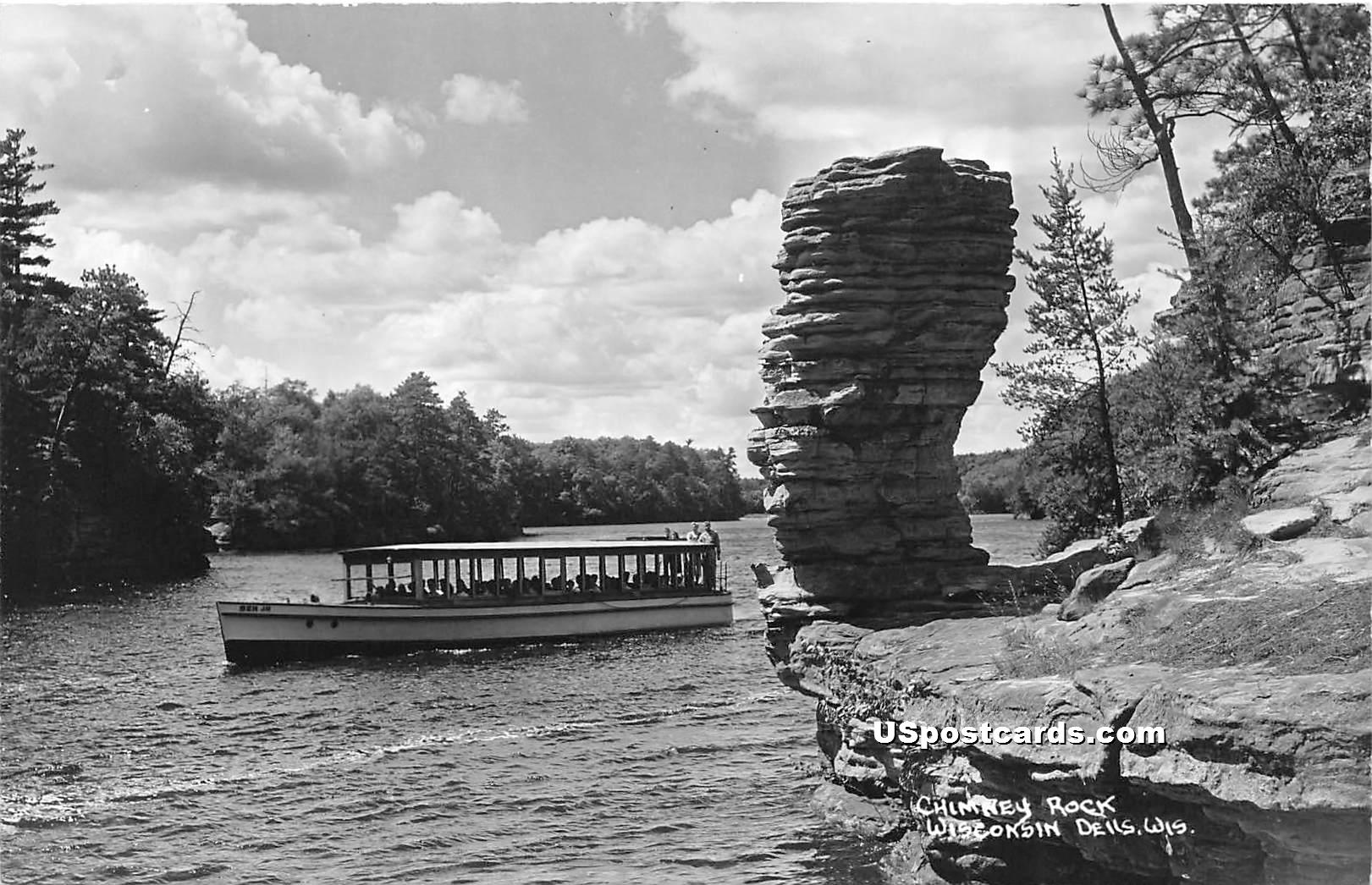 Chimney Rock - Wisconsin Dells Postcards, Wisconsin WI Postcard