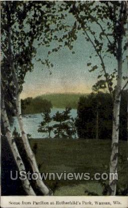 Rothschild's Park - Wausau, Wisconsin WI Postcard