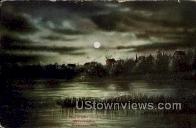 Moonlight - Wausau, Wisconsin WI Postcard