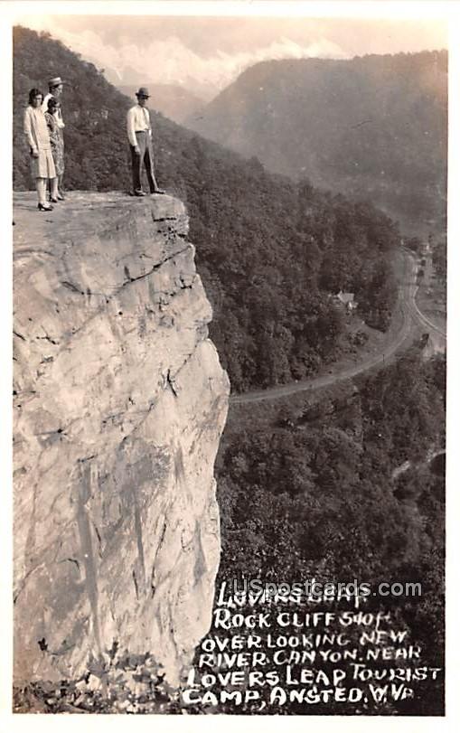 Lovers Leap - Ansted, West Virginia WV Postcard