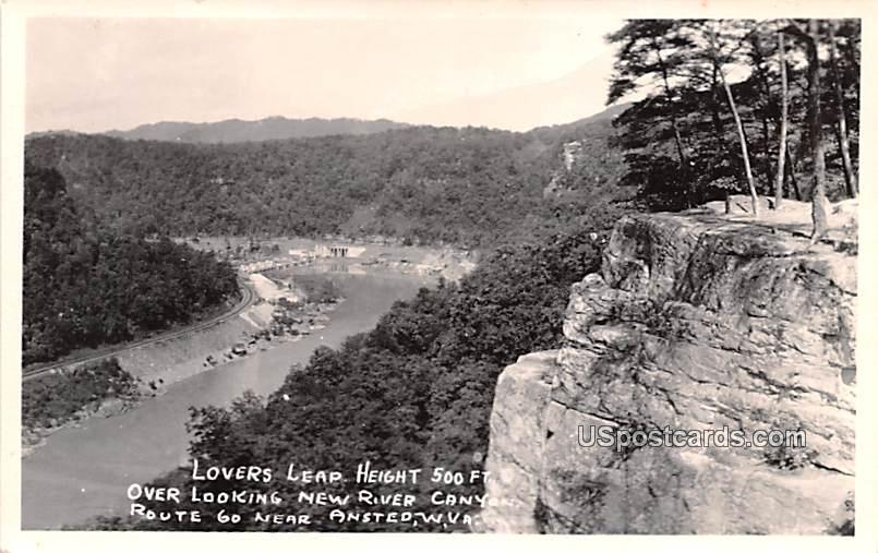 Lovers Leap - Ansted, West Virginia WV Postcard