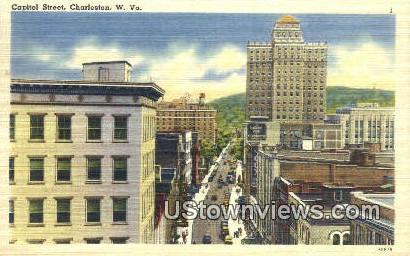 Capitol Street - Charleston, West Virginia WV Postcard