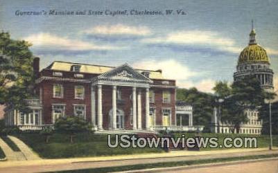 Governor's Mansion - Charleston, West Virginia WV Postcard