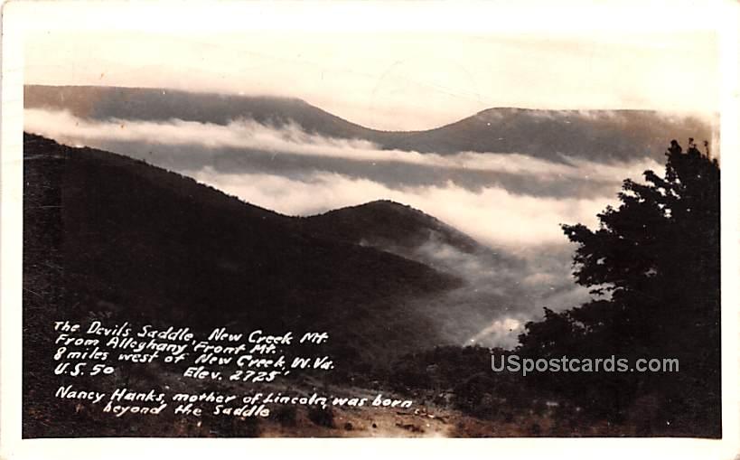 Devils Saddle, New Creek Mountain - West Virginia WV Postcard