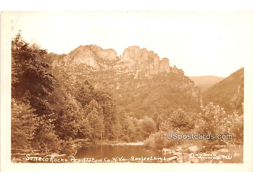 Seneca Rocks Route 5 - Pendleton County, West Virginia WV Postcard