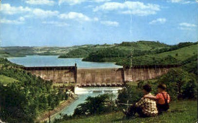 Tygart Dam  - Grafton, West Virginia WV Postcard